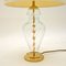 Vintage Brass & Glass Table Lamps, Set of 2 4