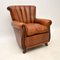 Antique French Leather Armchair, Immagine 1