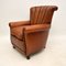 Antique French Leather Armchair, Image 5