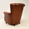 Antique French Leather Armchair, Image 6