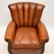 Antique French Leather Armchair, Image 3