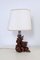 Artisanal Table Lamps with Carved Wooden Elements, 1800s, Set of 2, Image 3