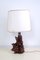 Artisanal Table Lamps with Carved Wooden Elements, 1800s, Set of 2 2