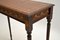 Antique Mahogany Leather Side Table, Immagine 8