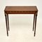 Antique Mahogany Leather Side Table 2