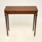 Antique Mahogany Leather Side Table, Image 2
