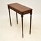 Antique Mahogany Leather Side Table, Immagine 3
