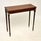 Antique Mahogany Leather Side Table, Image 10