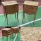 Louis XV Style Nightstands with Inlay & Marble Tops, 1950s, Set of 2, Image 2