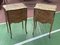 Louis XV Style Nightstands with Inlay & Marble Tops, 1950s, Set of 2 4