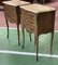 Louis XV Style Nightstands with Inlay & Marble Tops, 1950s, Set of 2 5