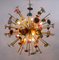 Large Italian Sputnik Chandelier in Agate and Brass 4