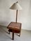 Vintage Marble Floor Lamp With Side Table, 1940s 3