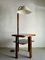 Vintage Marble Floor Lamp With Side Table, 1940s 1