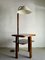 Vintage Marble Floor Lamp With Side Table, 1940s, Image 1