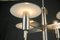 Art Deco Nickel-Plated Chandelier, 1920s, Imagen 8