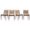 Teak & Leather Dining Chairs from Johannes Andersen, 1960s, Set of 4 1