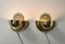 Cubistic Brass Wall Lamps, 1920s, Set of 2 7