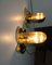 Cubistic Brass Wall Lamps, 1920s, Set of 2, Image 5