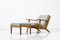 Lounge Chair and Ottoman by Hans J. Wegner For Getama 4