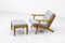 Lounge Chair and Ottoman by Hans J. Wegner For Getama 1