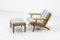 Lounge Chair and Ottoman by Hans J. Wegner For Getama, Immagine 1