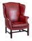 Mid 20th Century Leather Wingback Armchair 1