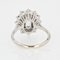 French Aquamarine Diamond 18 Karat White Gold Daisy Ring, 1960s, Image 11