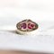 14k Gold Ring with Natural Rubies and Diamonds, 1980s 4