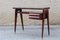 Small Italian Mahogany and Black Glass Minimalist Desk from Dassi, 1950s 1