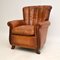 Antique French Style Leather Club Armchair, Image 1