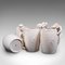Vintage Japanese Decorative Ceramic Barrel Mugs with Female Figures, Set of 4 12