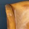 20th Century Dutch Sheepskin Leather Wingback Chairs, Set of 2 28