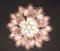 Vintage Italian Murano Chandelier with 36 Lattimo Pink Glass Petals from Mazzega, 1980s 15