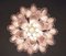 Vintage Italian Murano Chandelier with 36 Lattimo Pink Glass Petals from Mazzega, 1980s, Image 15