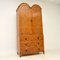 Antique Burr Walnut Wardrobe on Chest 11