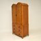 Antique Burr Walnut Wardrobe on Chest 9