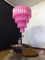 Huge Vintage Tiered Murano Glass Chandelier with 78 Pink Fuchsia Silk Glasses, 1982, Immagine 11
