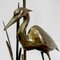 Great Brass Heron Table Lamp, 1970s 12