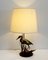 Great Brass Heron Table Lamp, 1970s 2