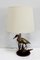 Lámpara de mesa Heron de latón, años 70, Imagen 1