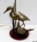 Great Brass Heron Table Lamp, 1970s 5