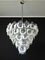 Murano Chandelier with 50 Lattimo Glasses by Mazzega, 1979, Immagine 2