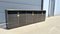 Black Glass Credenza Attributed to Maison Jansen 1