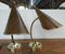 Brown Metal Desk Lamps with Gooseneck, USA, 1960s, Set of 2 1