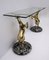 Brass and Marble Base Console Table with Horses, Italy, 1970 3