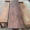 Convent Table and Benches, Set of 3 6
