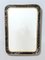 Mid-Century Rectangular Wall Mirror with Brass and Black Portoro Marble Frame 1
