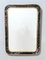 Mid-Century Rectangular Wall Mirror with Brass and Black Portoro Marble Frame, Immagine 1