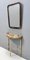 Mid-Century Rectangular Wall Mirror with Brass and Black Portoro Marble Frame 3